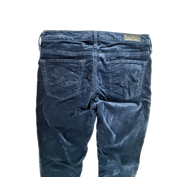 AG Adriano Goldschmied Velvet The Legging Super Skinny Pants Size 26 R Blue USA - Picture 5 of 15